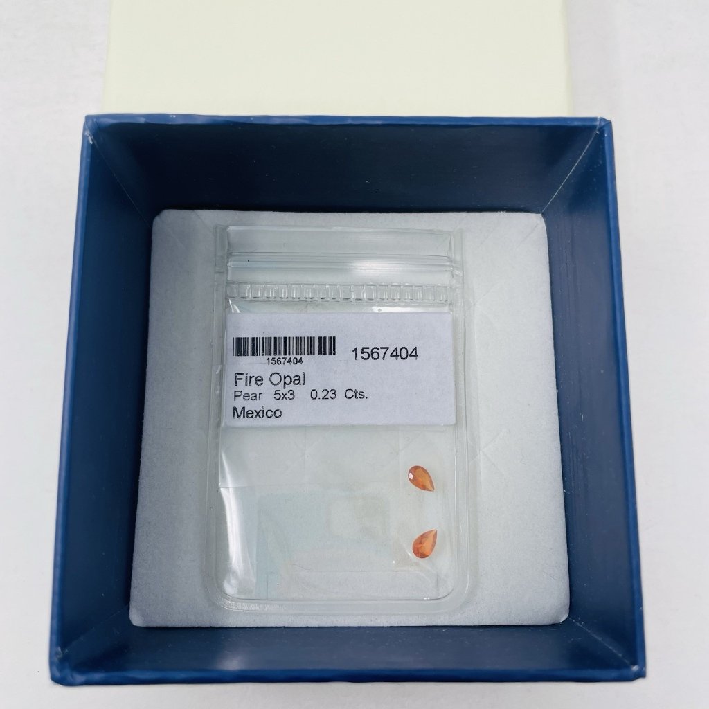Shop Lc Jalisco Fire Opal Set Of 2 Pear Loose Gemstone For Jewelry Making 5201